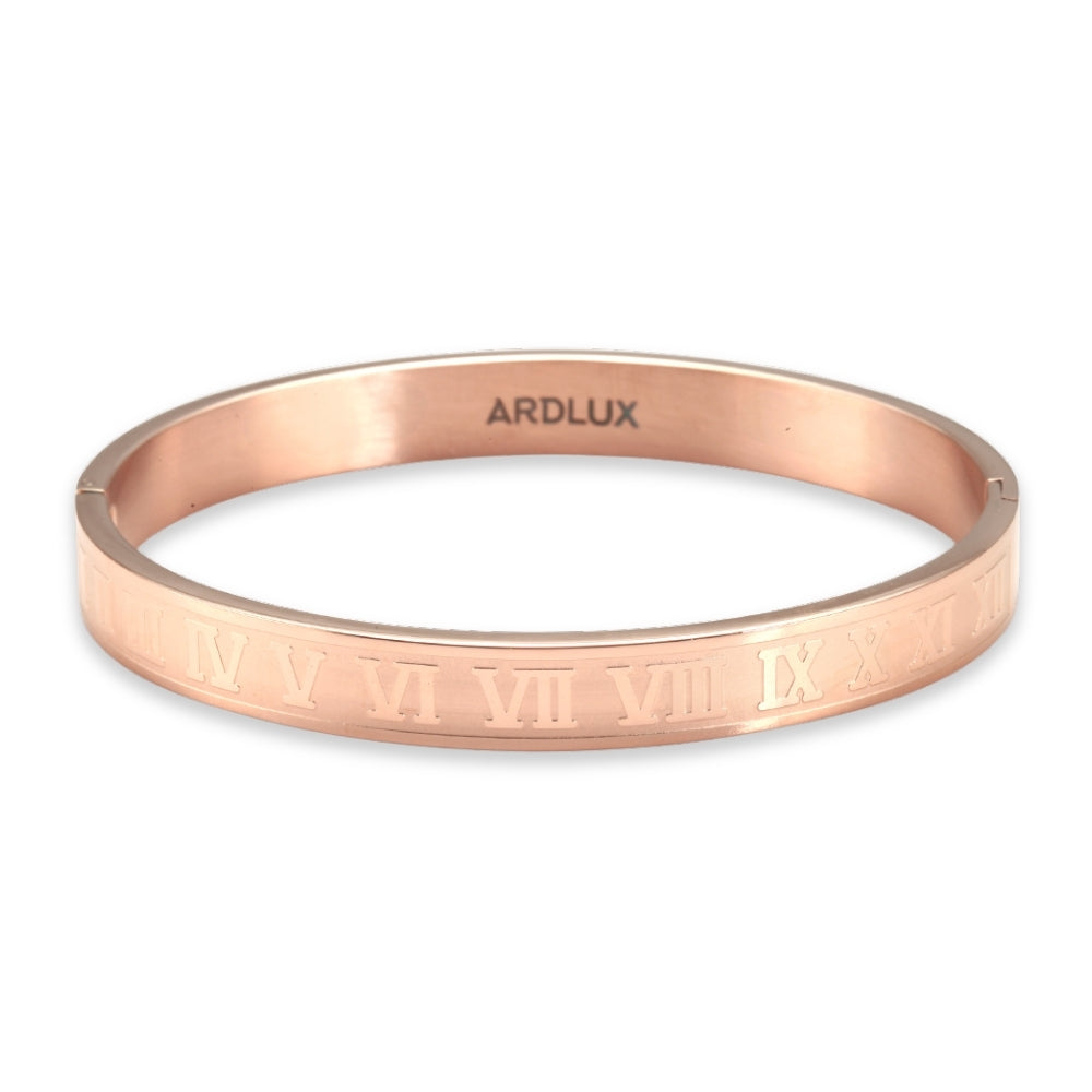 Rose Gold Roman Bangle