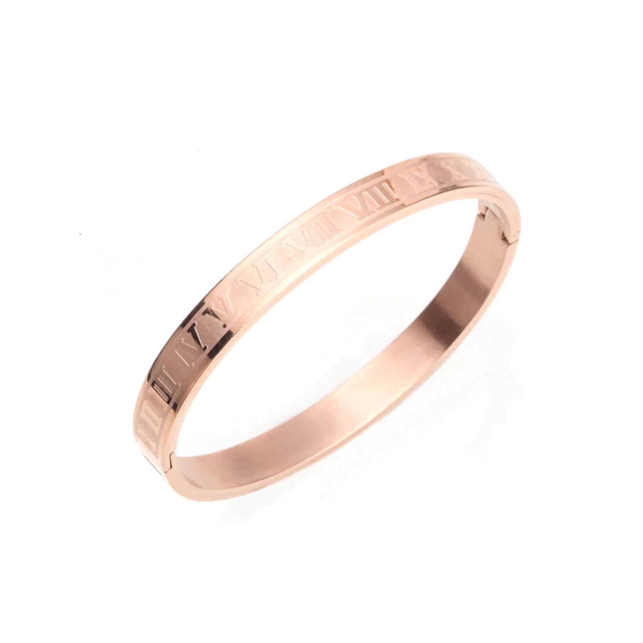 Rose Gold Roman Bangle