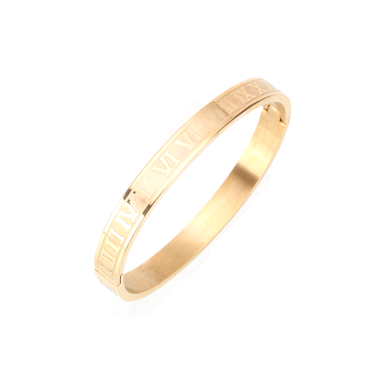 Royal Gold Roman Bangle